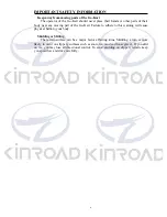 Preview for 7 page of Kinroad 1100GK-2 Owner'S Manual