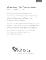 Preview for 1 page of Kinsa Smart Ear Thermometer Instructions For Use Manual