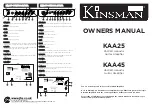 Preview for 1 page of KINSMAN KAA25 Owner'S Manual