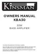 KINSMAN KBA30 Owner'S Manual preview