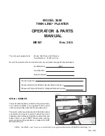 Предварительный просмотр 1 страницы Kinze 3600 Operator'S Manual