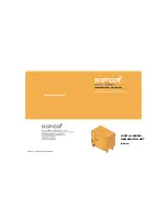 Kipor ID6000 Operation Manual preview