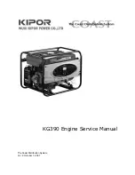 Preview for 1 page of Kipor KG390 Service Manual