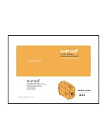 Предварительный просмотр 1 страницы Kipor Sinemaster IG2600 Operation Manual