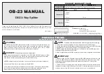 Kiramek OB-23 Manual preview