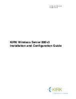 Предварительный просмотр 1 страницы Kirk 600v3 Installation And Configuration Manual