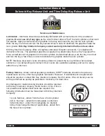 Предварительный просмотр 8 страницы Kirk SKPM Instruction Manual