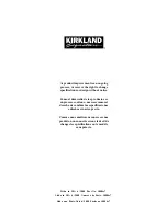 Preview for 56 page of Kirkland Signature PC2600 Use And Care Manual