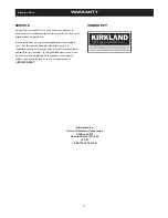 Предварительный просмотр 27 страницы Kirkland Signature PCA-2600L Use And Care Manual