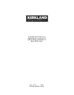 Предварительный просмотр 30 страницы Kirkland Signature PCA-2600L Use And Care Manual