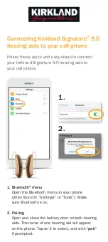 Preview for 1 page of Kirkland Signature Signature 9.0 Connecting Manual