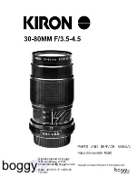 Preview for 1 page of Kiron 30-80MM F/3.5-4.5 Parts And Service Manual