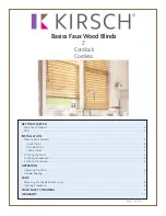 Preview for 1 page of Kirsch Basic Faux Wood Manual