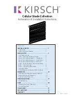 Kirsch Cellular Shade Automation III Installation Instructions Manual preview