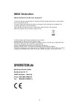 Предварительный просмотр 22 страницы Kirstein 00078728 User Manual