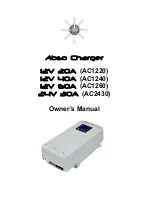 Preview for 1 page of Kisae Abso Charger 12V 20A Owner'S Manual