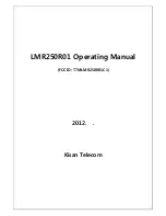 Предварительный просмотр 1 страницы Kisan Telecom LMR250R01 Operating Manual