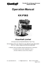 Предварительный просмотр 3 страницы KISANKRAFT KK-P968 Operation Manual