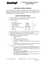 Предварительный просмотр 8 страницы KISANKRAFT KK-P968 Operation Manual