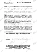 Предварительный просмотр 2 страницы KISANKRAFT KK-PH2-215 Operation Manual