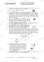 Предварительный просмотр 11 страницы KISANKRAFT KK-PH2-215 Operation Manual