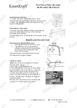 Предварительный просмотр 16 страницы KISANKRAFT KK-PH2-215 Operation Manual