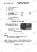 Предварительный просмотр 17 страницы KISANKRAFT KK-PH2-215 Operation Manual