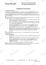 Предварительный просмотр 22 страницы KISANKRAFT KK-PH2-215 Operation Manual