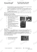 Предварительный просмотр 25 страницы KISANKRAFT KK-PH2-215 Operation Manual