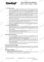 Preview for 20 page of KISANKRAFT KK-SPR-1201P Operation Manual