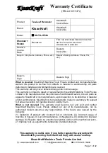 Preview for 1 page of KISANKRAFT KK-TH-JP600 Operation Manual