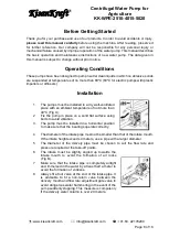 Preview for 8 page of KISANKRAFT KK-WPE-2510 User Manual