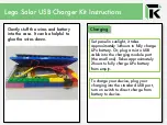 Предварительный просмотр 11 страницы Kitables LEGO SOLAR USB CHARGER Instructions Manual