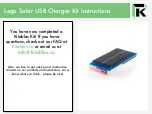 Предварительный просмотр 12 страницы Kitables LEGO SOLAR USB CHARGER Instructions Manual