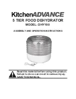 Kitchen Advance DHY100 Assembly And Operation Instructions Manual предпросмотр