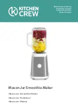 KITCHEN CREW Mason Jar Smoothie Maker Instruction Manual предпросмотр