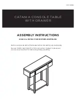 Предварительный просмотр 1 страницы Kitchen Stuff Plus CATANIA CONSOLE TABLE WITH DRAWER Assembly Instructions Manual