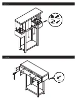 Предварительный просмотр 6 страницы Kitchen Stuff Plus CATANIA CONSOLE TABLE WITH DRAWER Assembly Instructions Manual