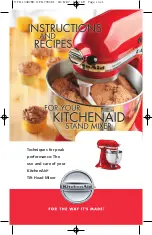 KitchenAid 050946872919 Instruction And Recipe Book preview