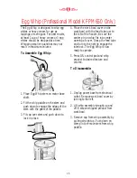 Preview for 15 page of KitchenAid 11 Cup Models Instructions Manual