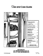 Preview for 1 page of KitchenAid 20' Freestanding/built-in side by side Refrigerator Use And Care Manual