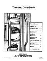 KitchenAid 20' Freestanding/built-in side by side Refrigerator Use And Care Manual предпросмотр