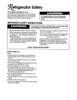 Preview for 3 page of KitchenAid 20' Freestanding/built-in side by side Refrigerator Use And Care Manual