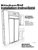 KitchenAid 2000495 Installation Instructions Manual предпросмотр