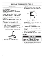 Предварительный просмотр 6 страницы KitchenAid 2005 Installation Instructions And Use And Care Manual