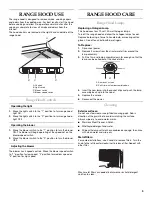 Предварительный просмотр 9 страницы KitchenAid 2005 Installation Instructions And Use And Care Manual