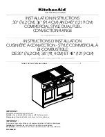 Preview for 1 page of KitchenAid 30" (76.2 CM) GAS BUILT-IN COOKTOP Installation Instructions Manual
