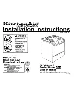 Preview for 1 page of KitchenAid 30” (76.2cm) Installation Instructions Manual