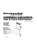 Preview for 1 page of KitchenAid 30" and 36" Retractable Downdraft Vent Systems Installation Instructions Manual