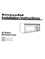 KitchenAid 30” Built-in Microwave Hood Installation Instructions Manual предпросмотр
